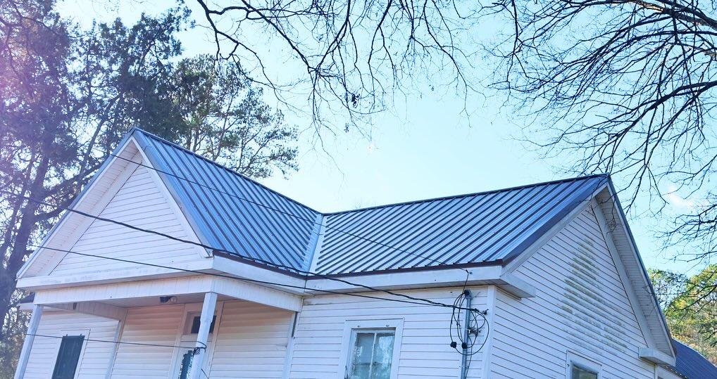 Dark metal roof replacement residential TN